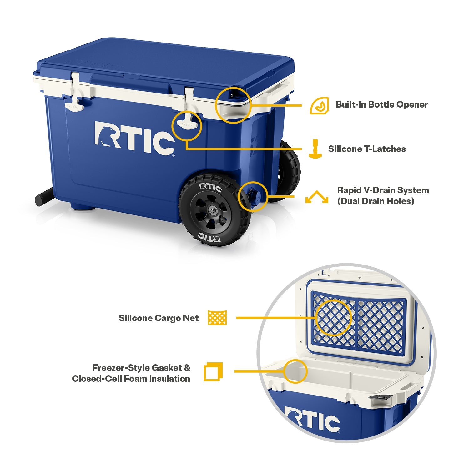 52 QT Ultra-Light Wheeled Cooler